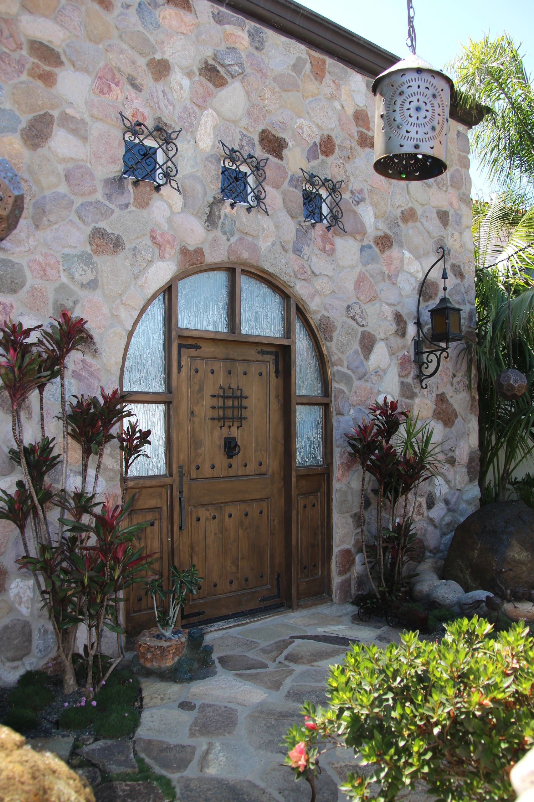 Stone installation completed project
